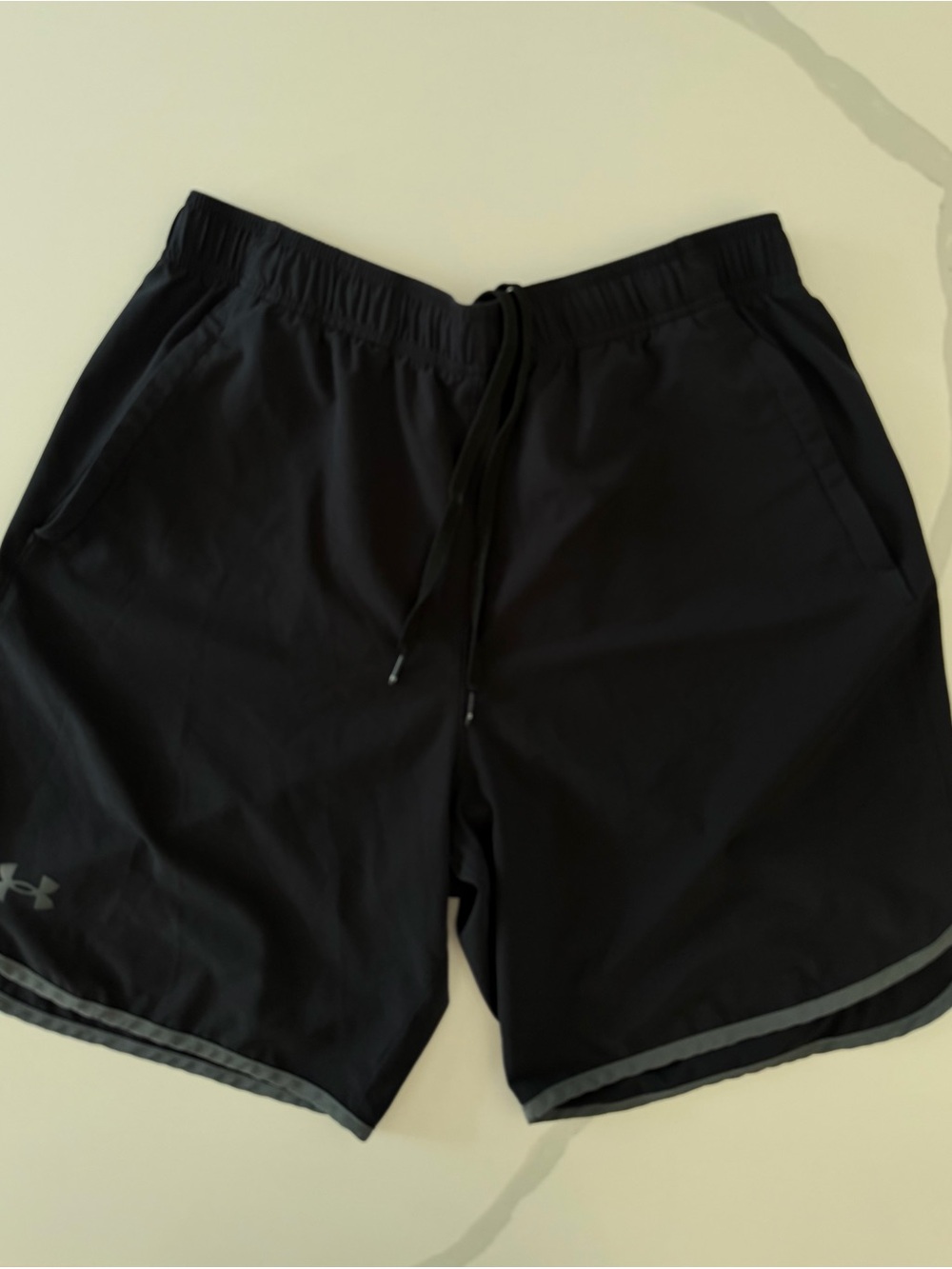 Under Armour Black Men's Athletic Training Shorts with Reflective Trim
